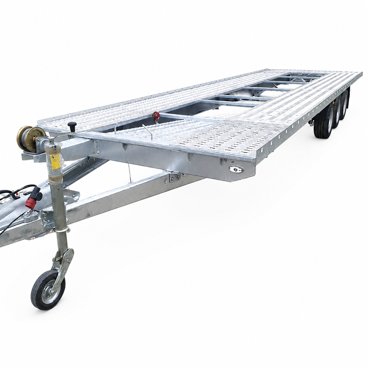 Remolque para 2 coches 3 ejes Portaequipajes de techo para 2 coches Boro INDIANA 3 ESS 8,5 m - Imagen 1